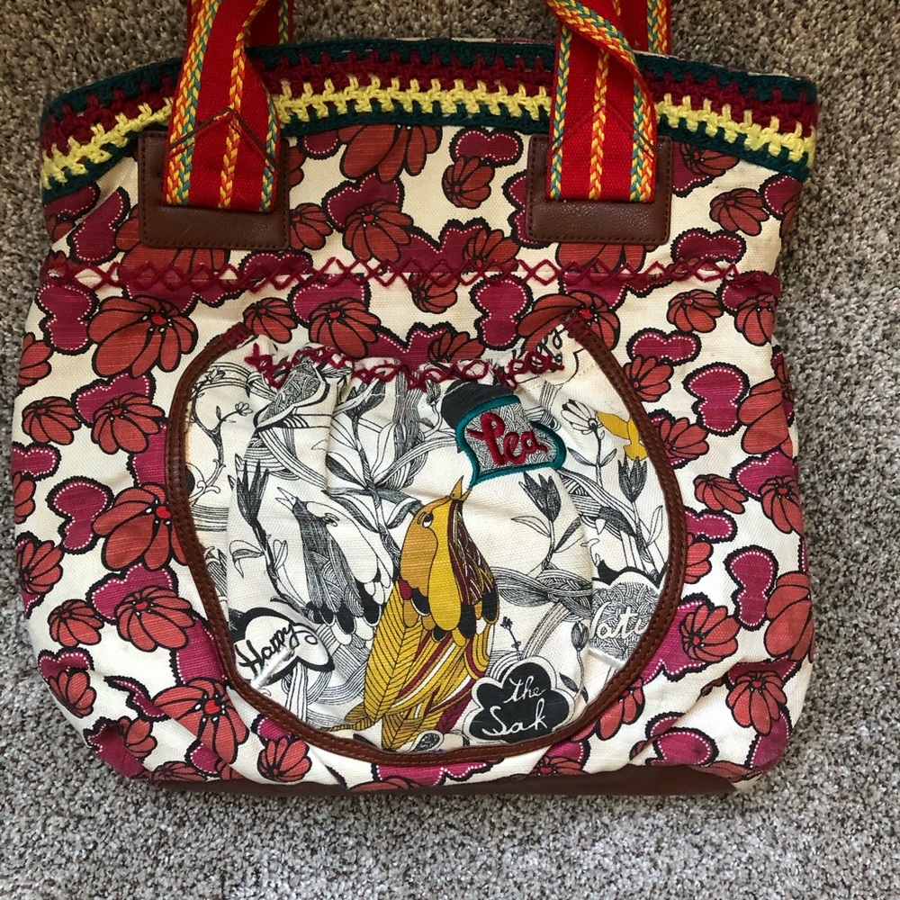 Sakroots Floral Peace Shoulder Bag/Tote